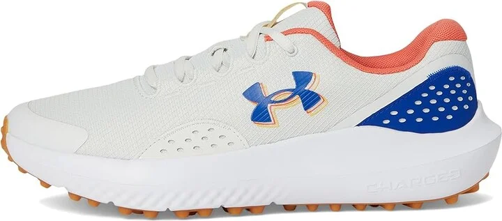 Under Armour Surge Golf Cleats Men's Golf Shoes White Clay/Royal/Royal : 14 D - Medium - Image 6