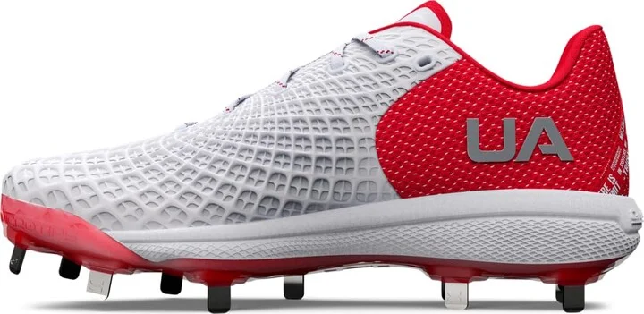 (104) White/Red/Metallic Silver