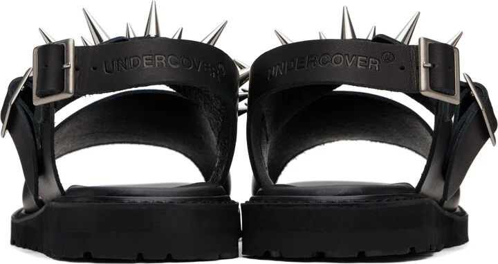 UNDERCOVER Black foot the coacher Edition Spike Studded Sandals - Image 2