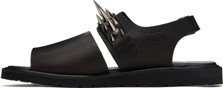 UNDERCOVER Black foot the coacher Edition Spike Studded Sandals - Image 3