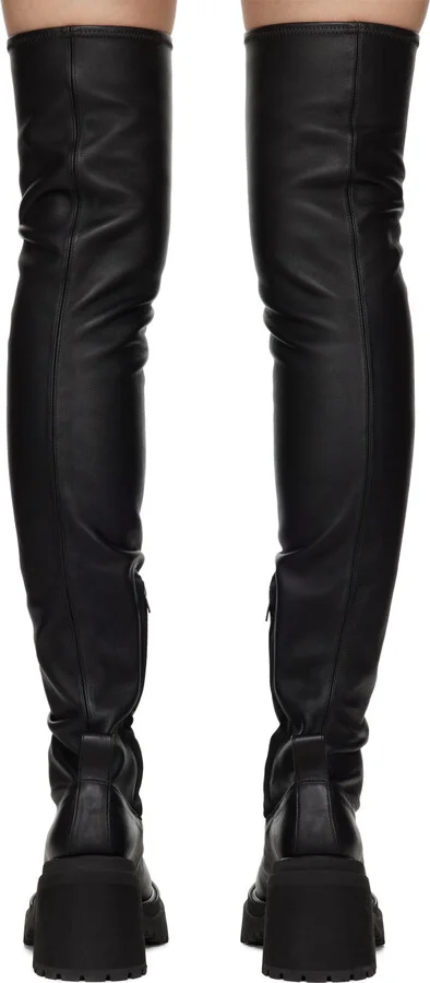 UNDERCOVER Black Leather Tall Boots - Image 2
