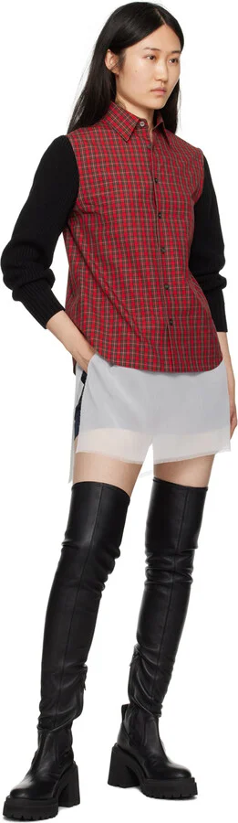 UNDERCOVER Black Leather Tall Boots - Image 5