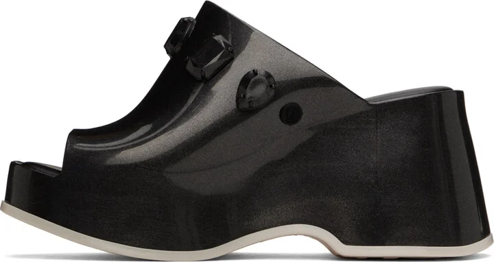 UNDERCOVER Black Melissa Edition Patty Stones Mules - Image 3