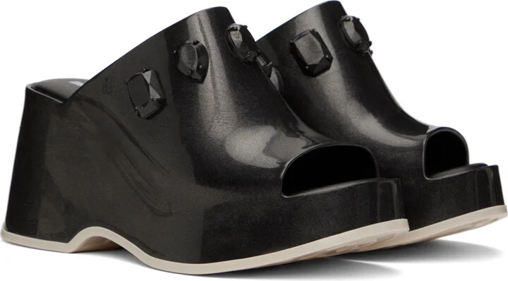 UNDERCOVER Black Melissa Edition Patty Stones Mules - Image 4