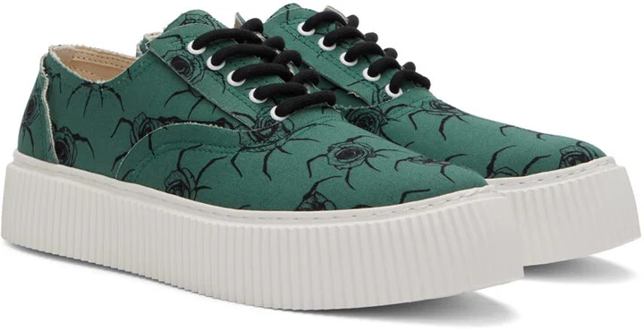 Undercoverism Green Rose Sneakers - Image 4