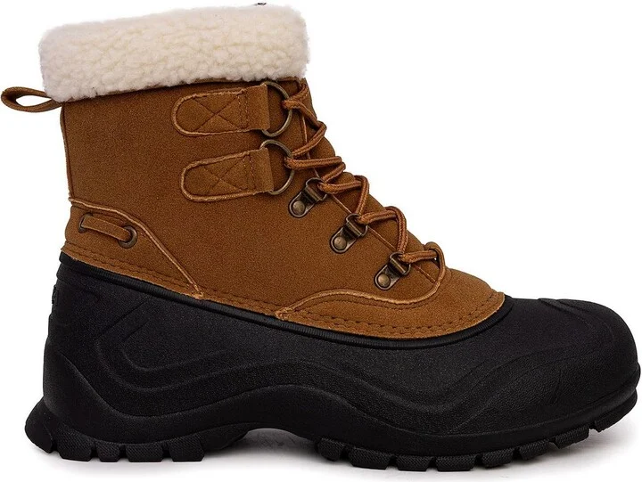 UnderTow Mens Faux Fur Lined Manmade Winter & Snow Boots