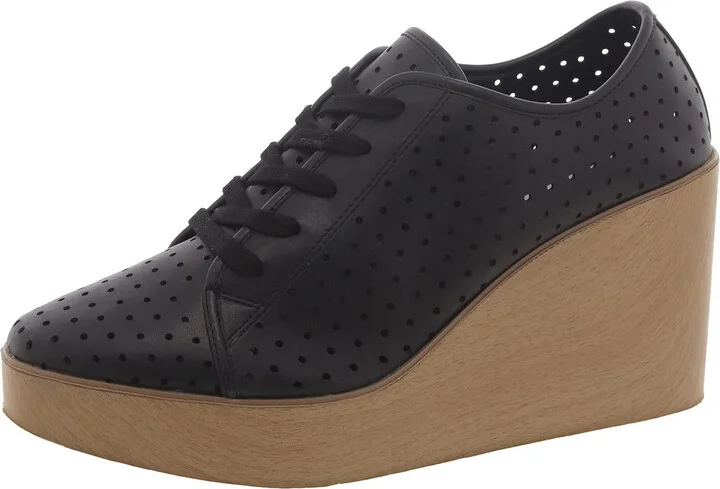 Unfazed Womens Faux Leather Lifestyle Wedge Heels