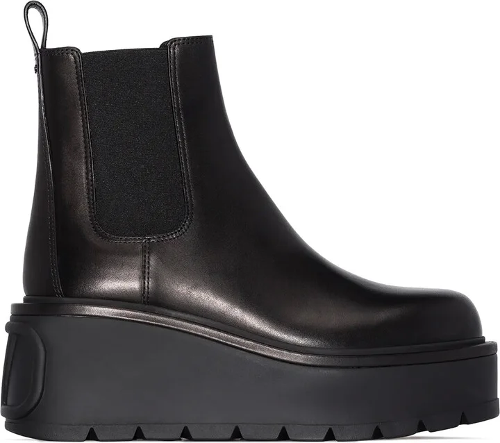Uniqueform leather 85mm Chelsea boots