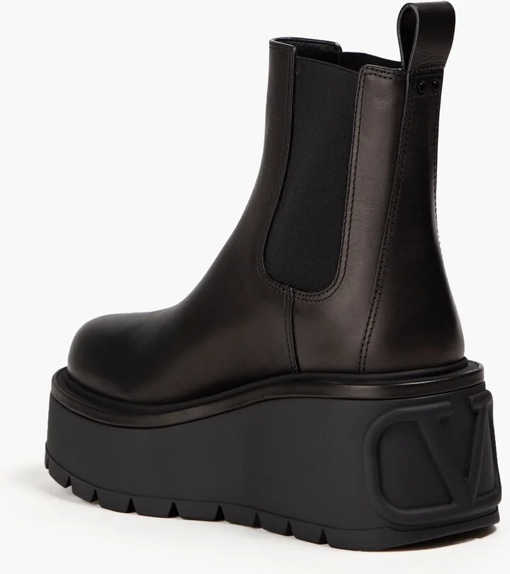 Uniqueform leather platform Chelsea boots - Image 3