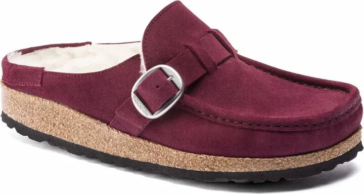 Unisex Buckley Shearling Clogs In Maroon