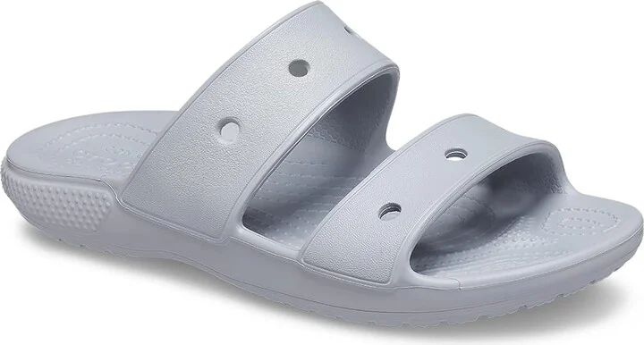 Unisex Classic Two-Strap Slide Sandals - Light Grey
