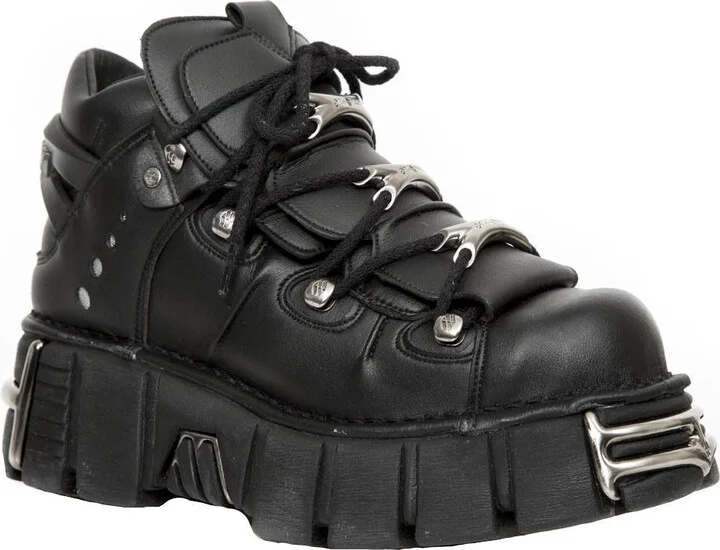 Unisex Vegan Leather Gothic Boots- M-106-VS1
