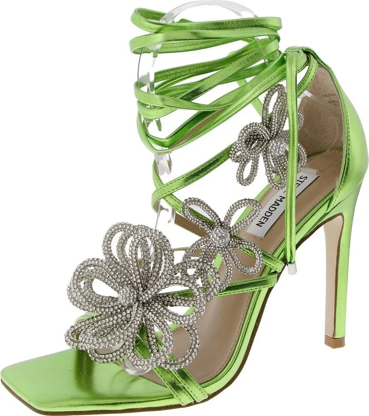 Unleashed Womens Strappy Slip On Heels