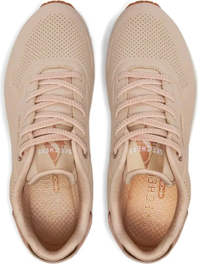 Uno-Shimmer Away rose-gold detail sneakers - Image 3