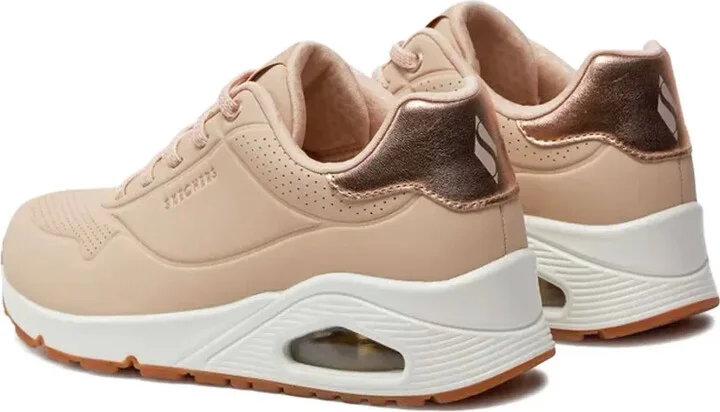 Uno-Shimmer Away rose-gold detail sneakers - Image 4