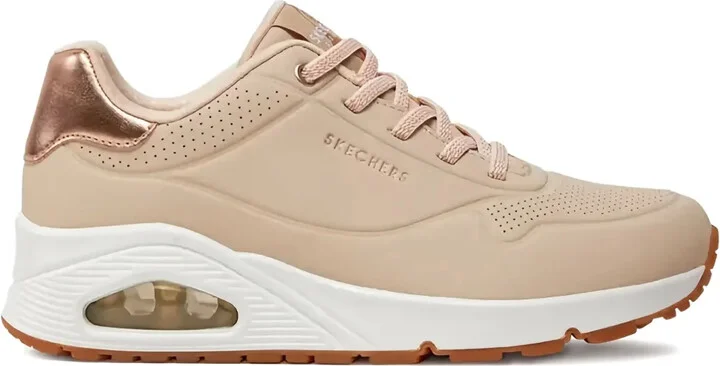 Uno-Shimmer Away rose-gold detail sneakers