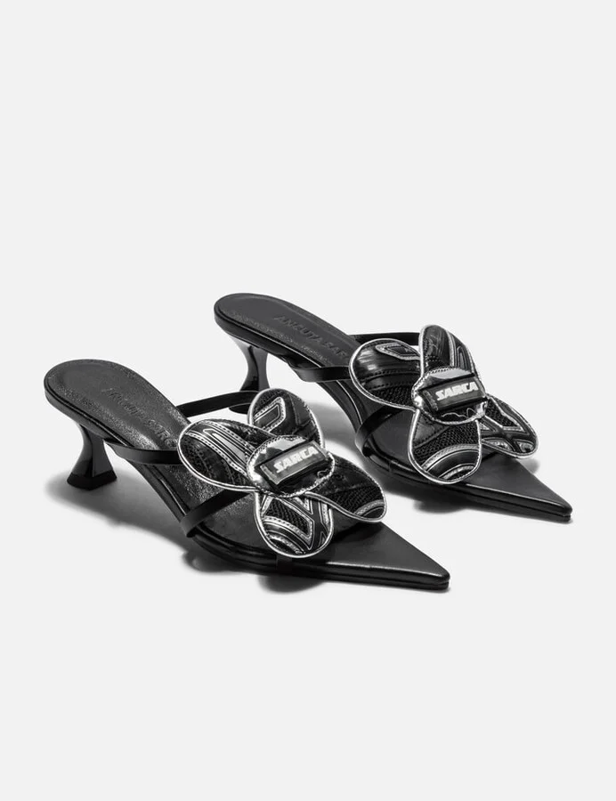 Upcycled Flower Strappy Sandal - Image 4