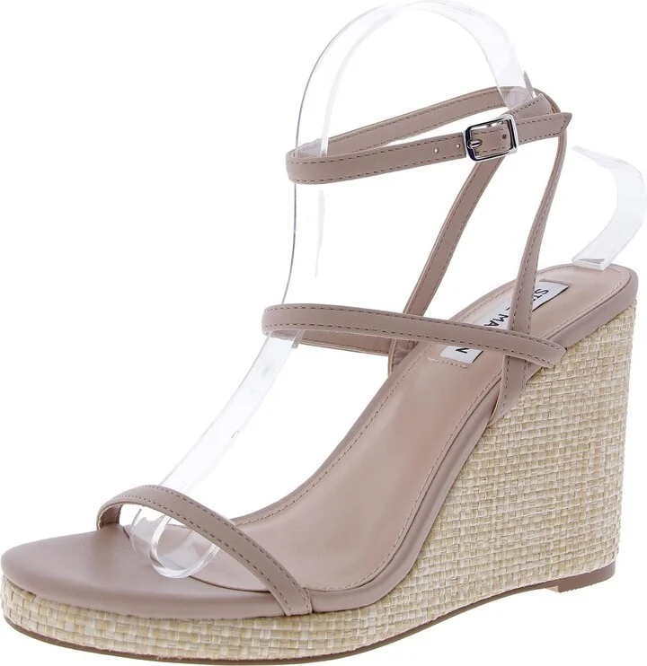 Upside Womens Adjustable Faux Leather Wedge Sandals