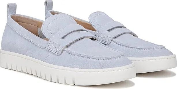 Uptown Penny Loafers Women 7.5 Blue Suede Slip On Casual Shoes GBNC425
