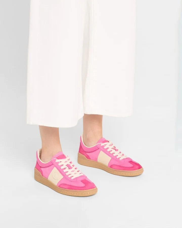 Upvillage Mixed Leather Low-Top Sneakers - Image 2