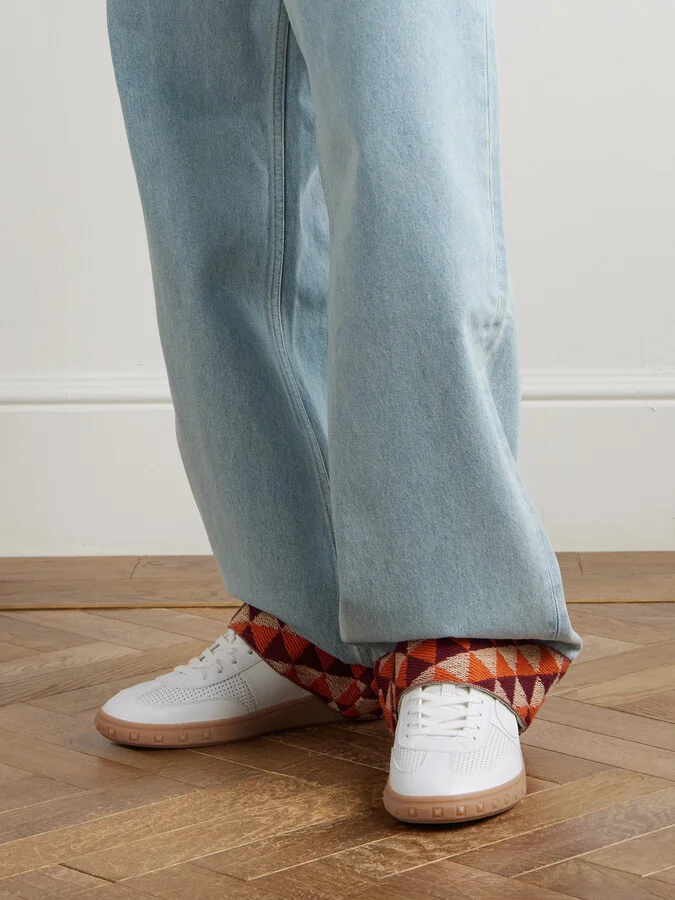 Upvillage Perforated Leather Sneakers - Image 2