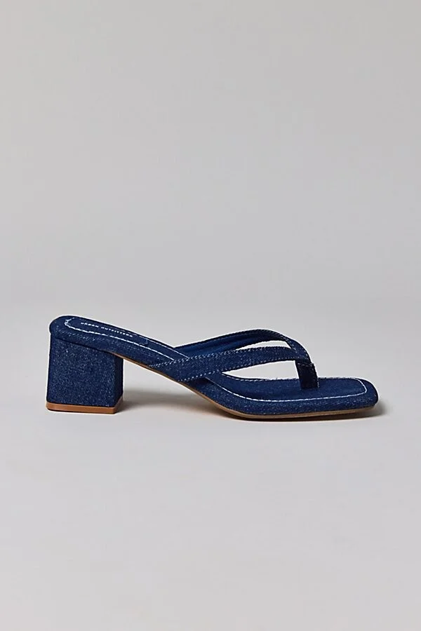 Urban Outfitters UO Katie Block Heel Sandal in Denim - Image 3