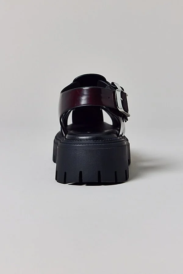 Urban Outfitters UO Lauren Platform Fisherman Sandal in Dark Cherry - Image 5
