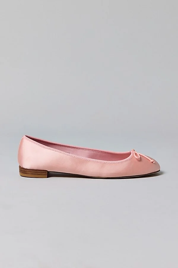 Urban Outfitters UO Lucy Satin Ballet Flat in Black - Image 6