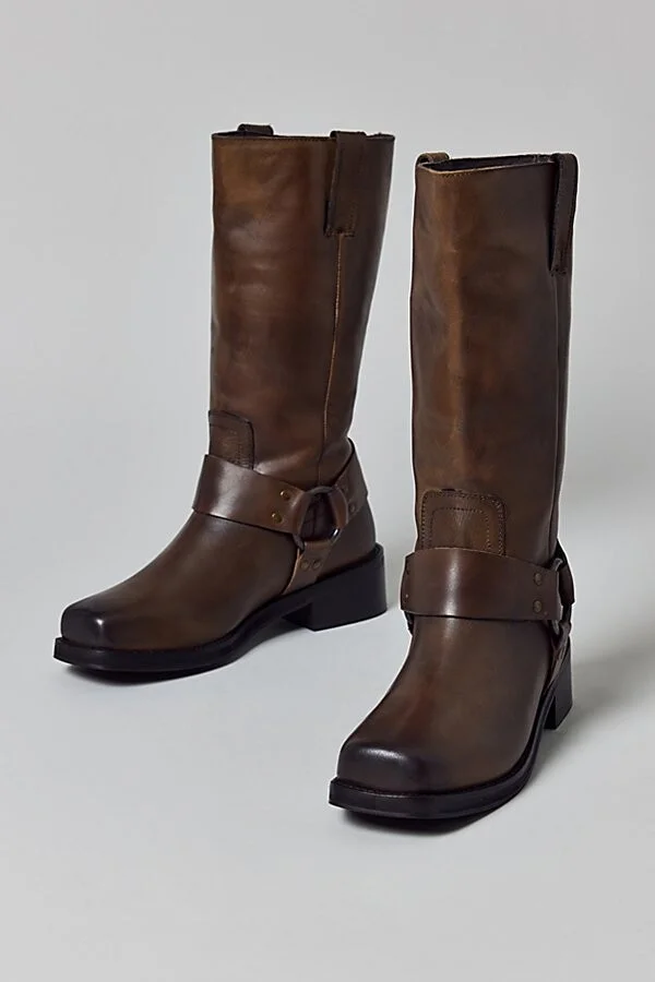 Urban Outfitters UO Moto Harness Boot in Brown Distressed - Image 2