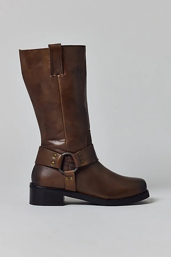 Urban Outfitters UO Moto Harness Boot in Brown Distressed - Image 3