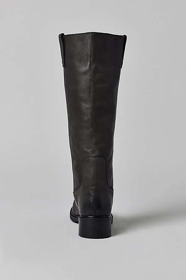 Urban Outfitters UO Tall Leather Slouch Boot in Dark Grey - Image 5