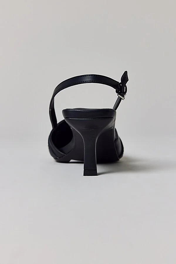 Urban Outfitters UO Wren Buckle Slingback Kitten Heel in Black - Image 5