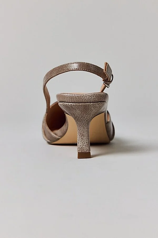 Urban Outfitters UO Wren Buckle Slingback Kitten Heel in Black - Image 9