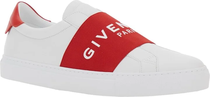 'urban' White Low Top Sneakers With Contrasting Band With Logo Lettering In Leather Man - Image 2