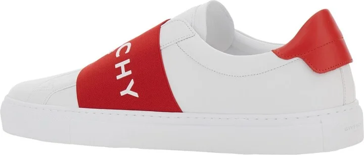 'urban' White Low Top Sneakers With Contrasting Band With Logo Lettering In Leather Man - Image 3