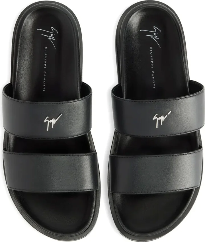 Urbaner double-strap leather sandals - Image 2