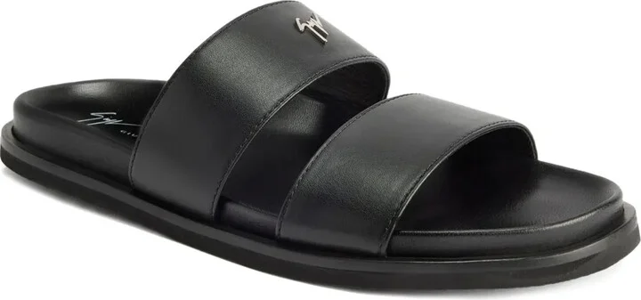 Urbaner double-strap leather sandals
