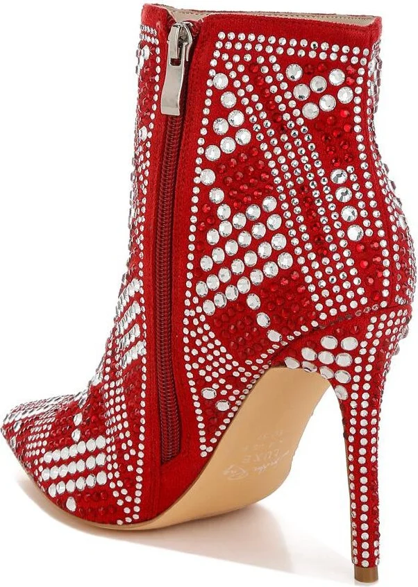 Urbanite Rhinestones Studded Stiletto Heel Boots - Image 5