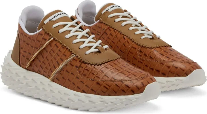 Urchin crocodile-print leather sneakers - Image 2