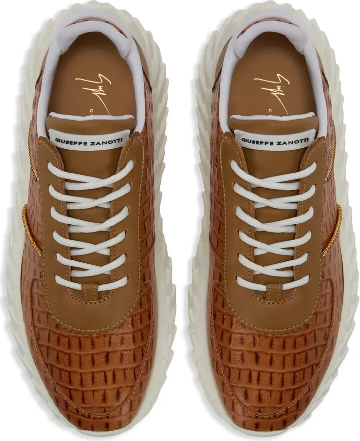 Urchin crocodile-print leather sneakers - Image 4