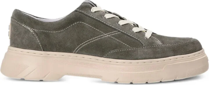Urian contrast-stitching leather sneakers