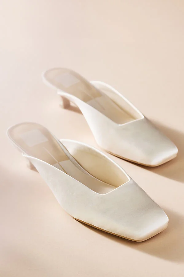 Urma Satin Mule Kitten Heels - Image 2