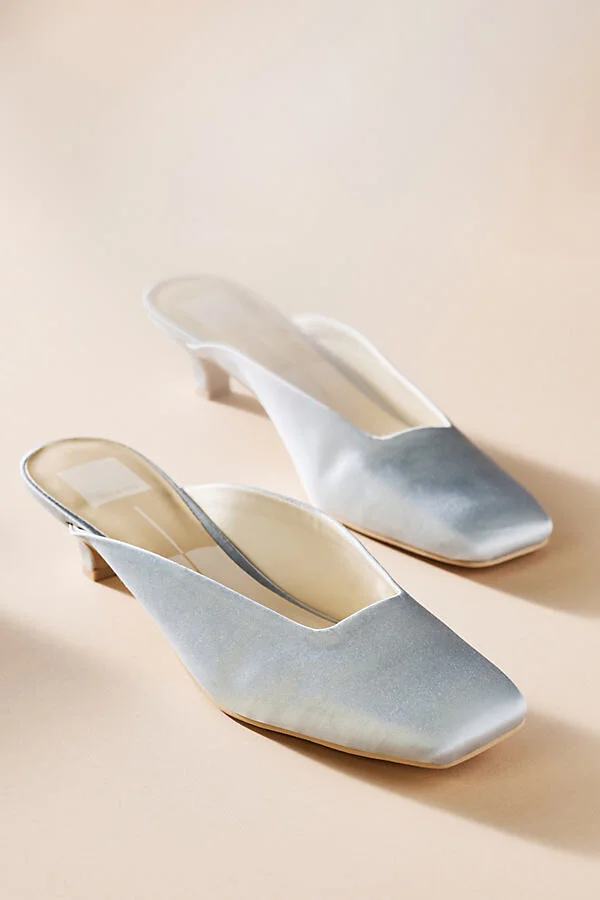 Urma Satin Mule Kitten Heels - Image 2