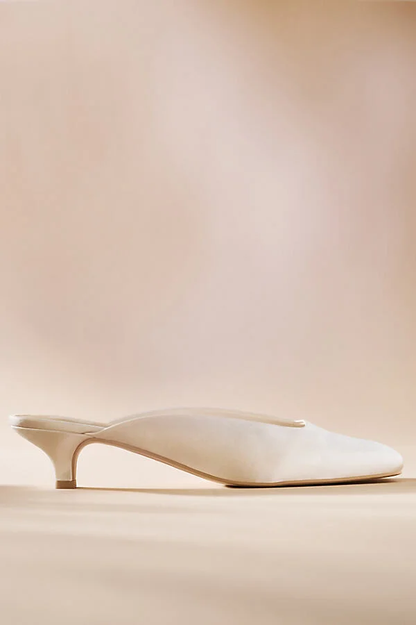 Urma Satin Mule Kitten Heels
