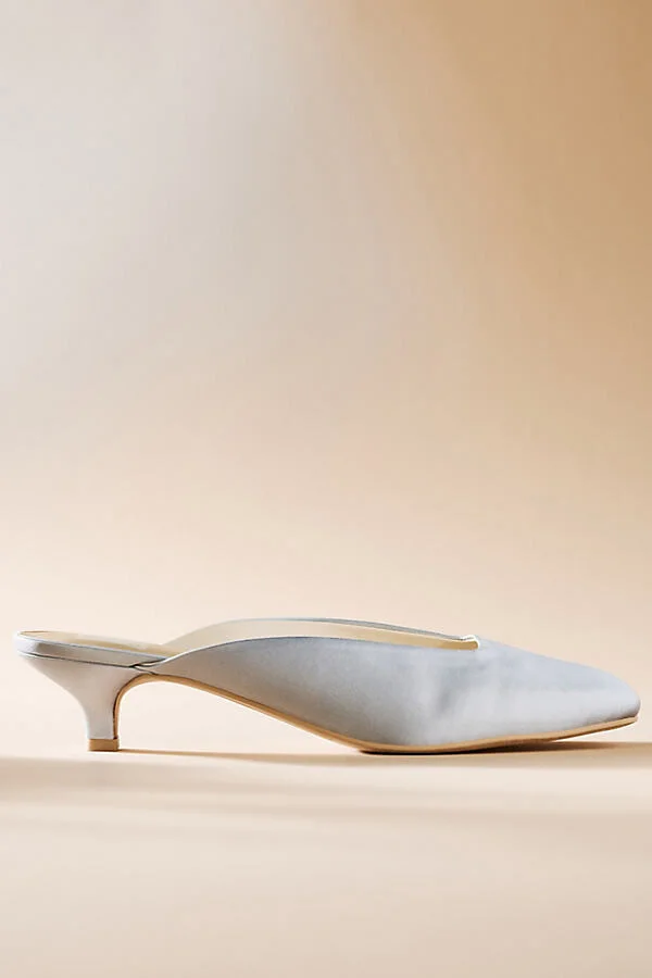 Urma Satin Mule Kitten Heels