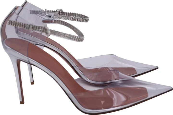 Ursina Pumps in Silver PVC and Patent Leather