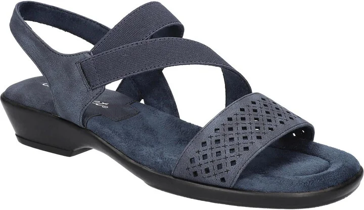Ursina Womens Faux Suede Perforated Slingback Sandals