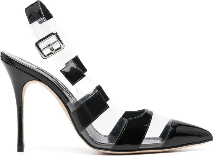 Uxra 70mm slingback pumps