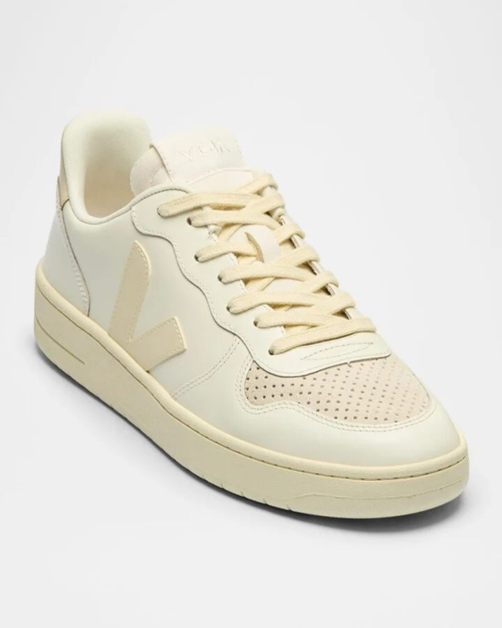 V-10 Bicolor Leather Low-Top Sneakers - Image 4