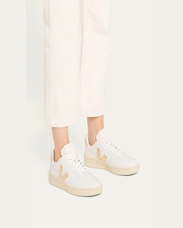 V-10 Bicolor Leather Low-Top Sneakers - Image 4